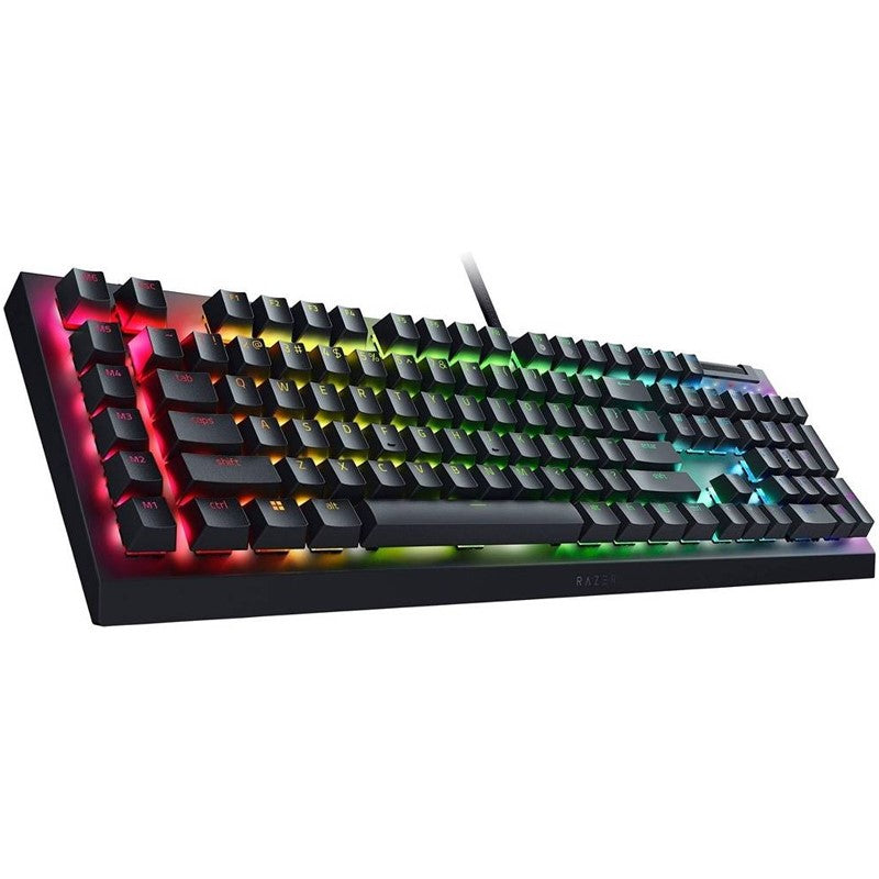 Razer BlackWidow V4 X Mechanical Gaming Keyboard with Razer Chroma RGB Green Swith (Arabic Layout) - Black Razer BlackWidow V4 X Mechanical Gaming Keyboard with Razer Chroma RGB Green Swith (Arabic Layout) - Black